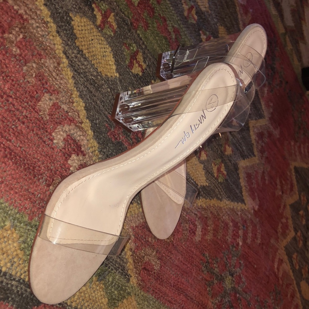 Nasty gal clear heels. Never worn.